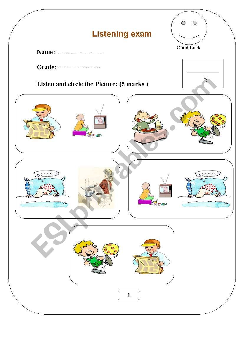 listening test  grade 2 worksheet