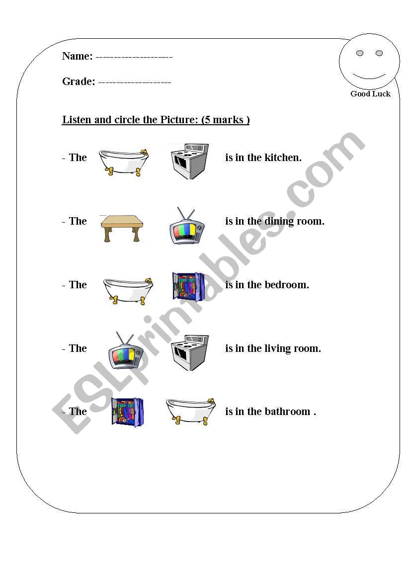 listen and circle  grade 2 worksheet