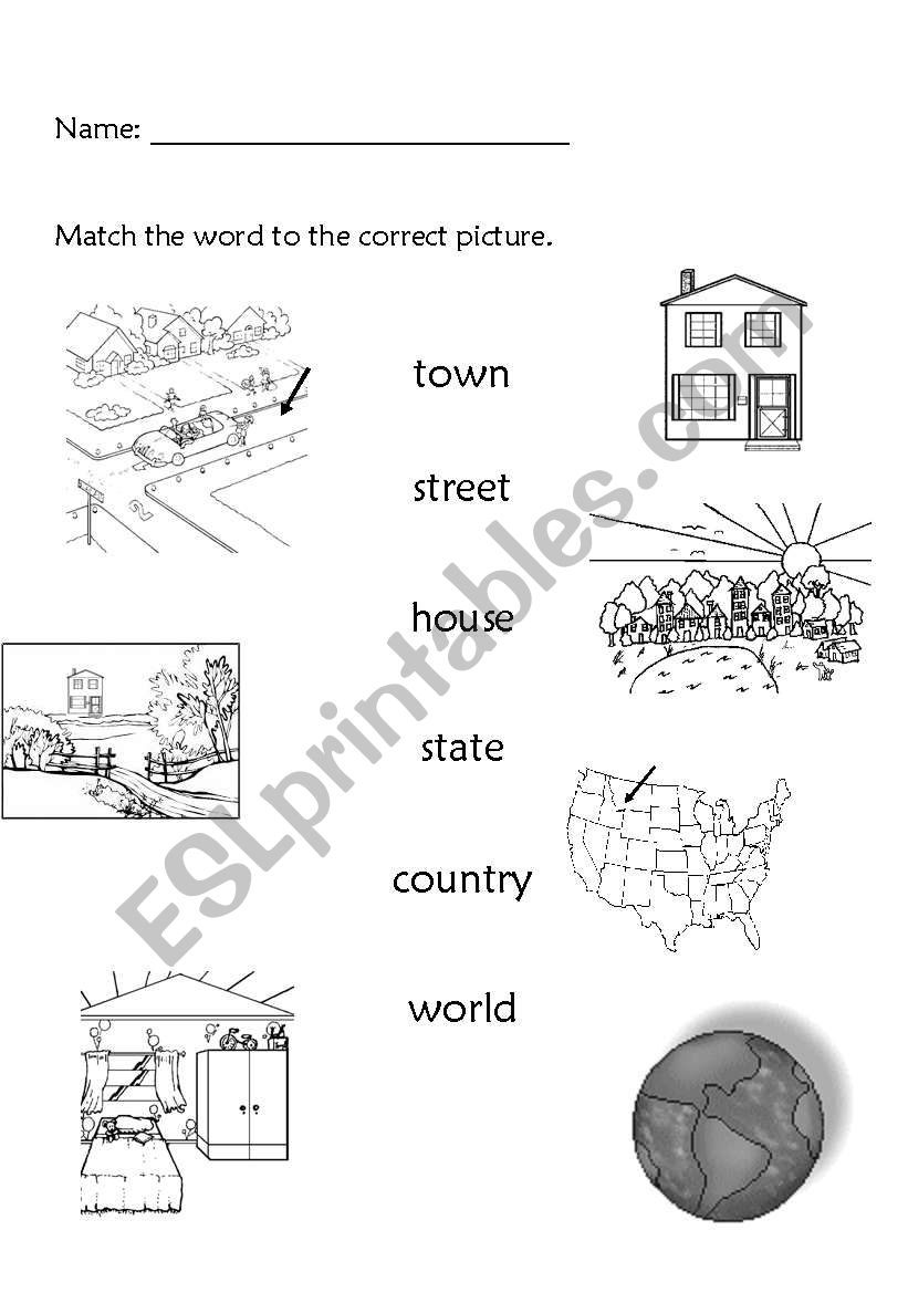 Children story Me in the map ( vocabulary words and proyect)