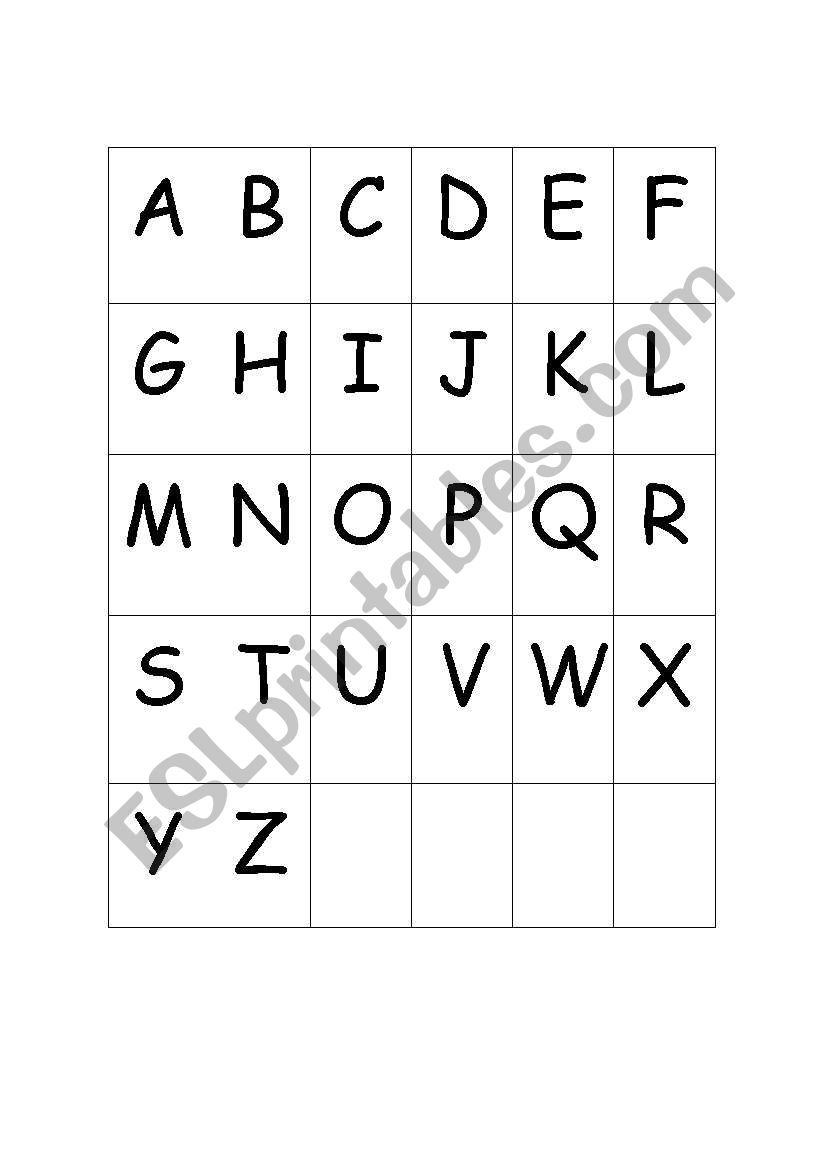Alphabet Flashcards worksheet