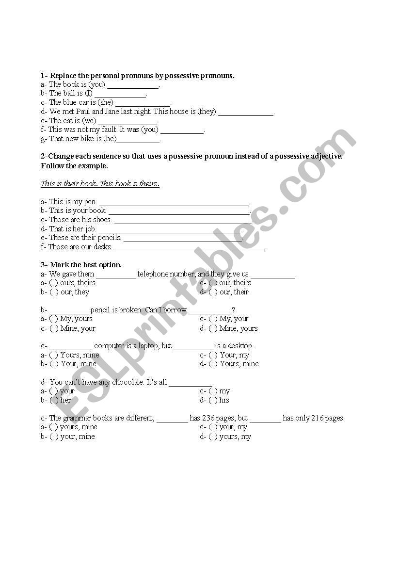 english-worksheets-possessive-pronouns