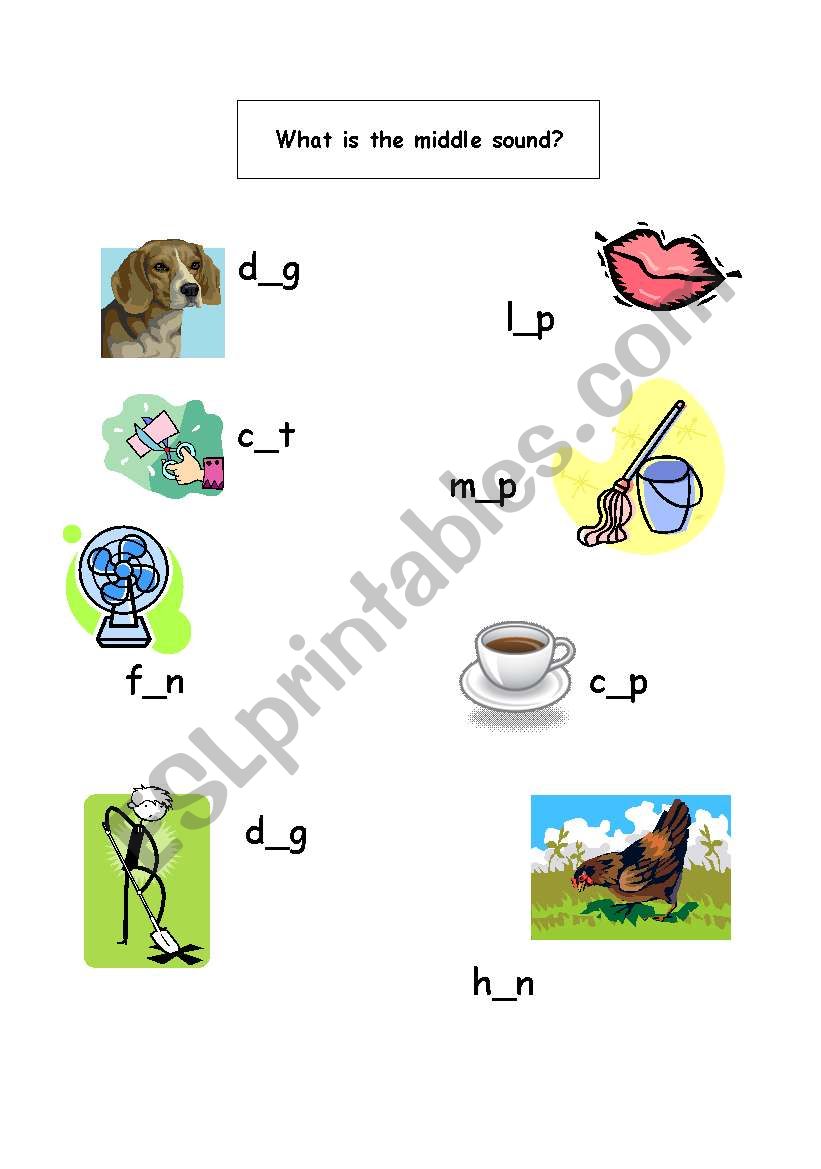 Short Medial Vowels worksheet
