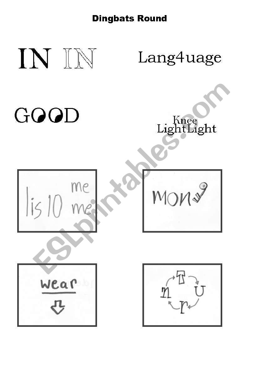 dingbats worksheet