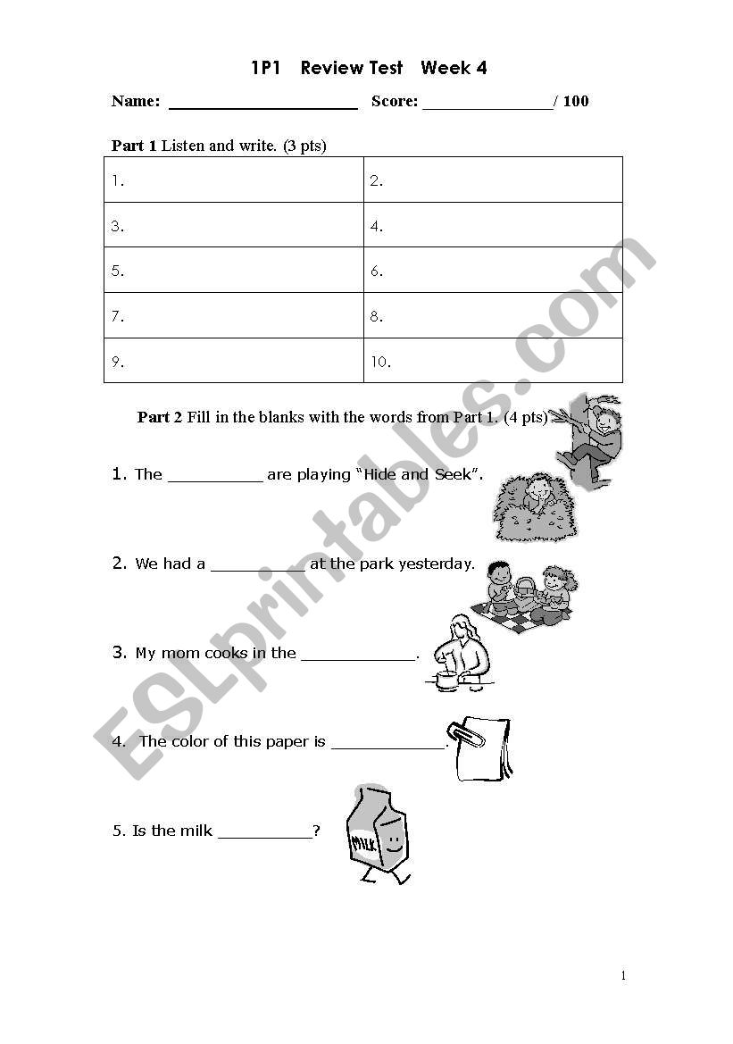 Review worksheet for adjective (words for tastes/ with the same meaning)