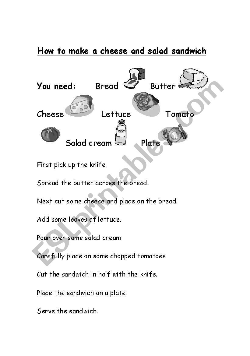 recipe worksheet