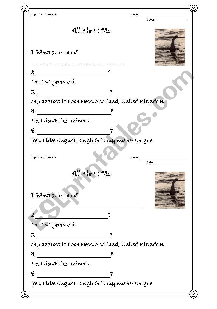 Present Simple Questions worksheet