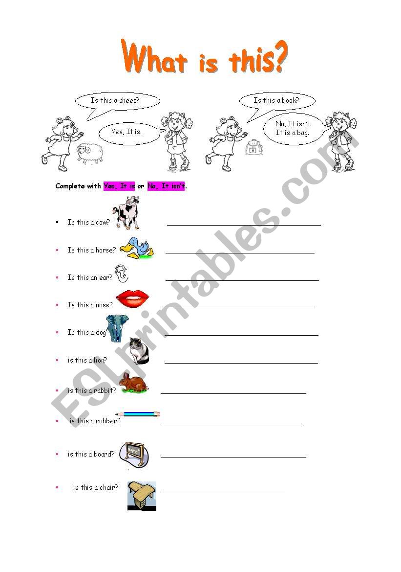 Whats this? worksheet