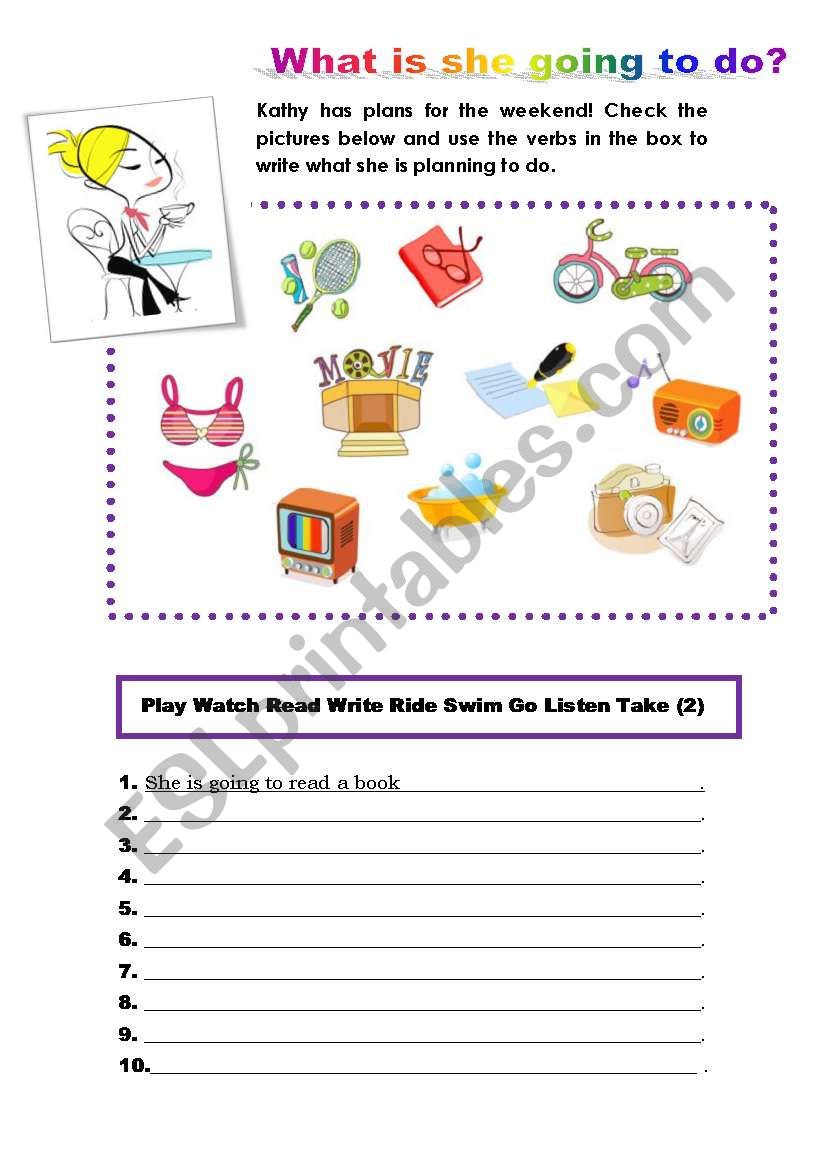 What is she going to do? worksheet