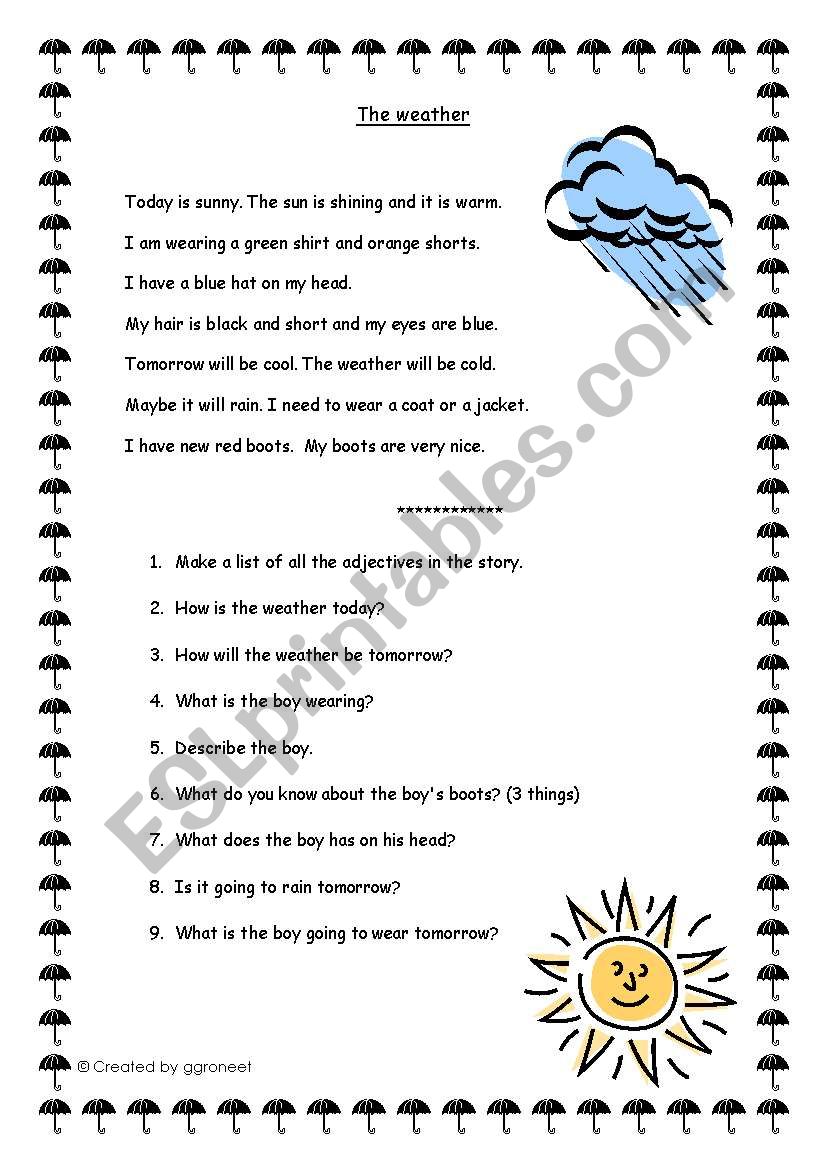 The Weather worksheet