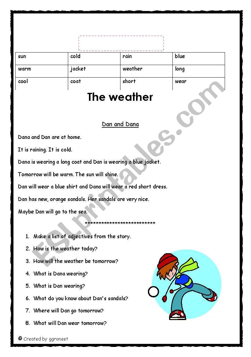 The Weather worksheet