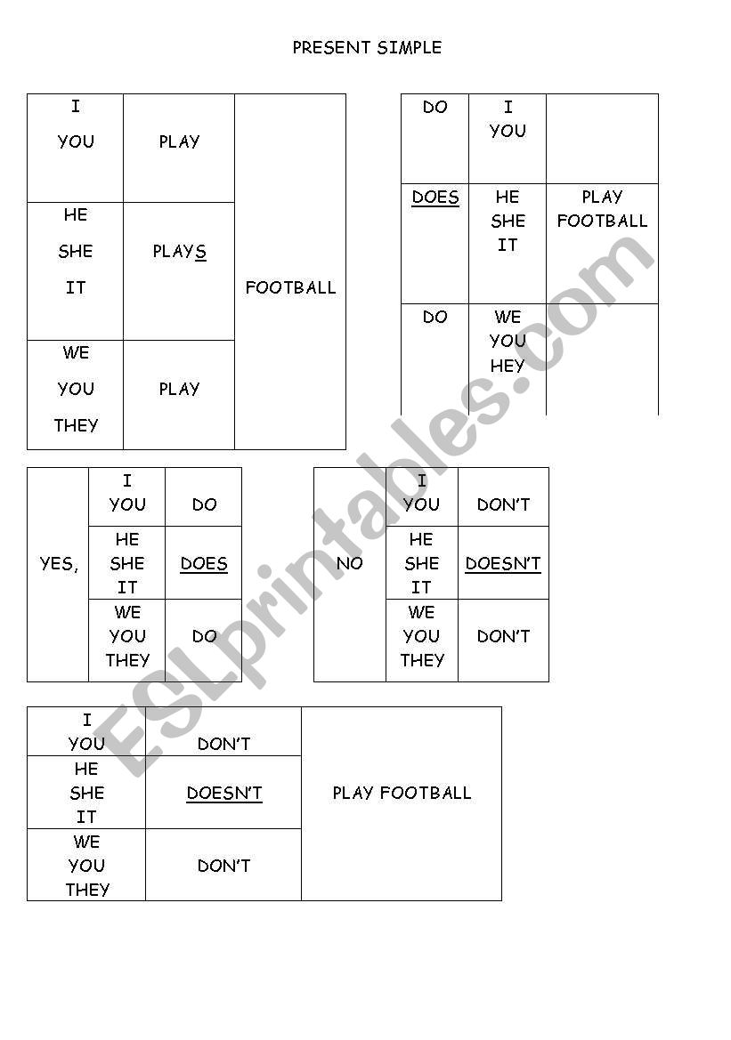 present simple worksheet