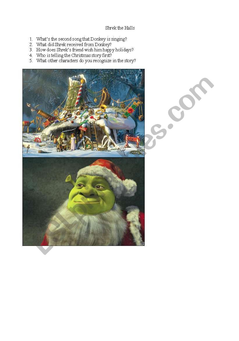 Christmas holidays shrek the halls