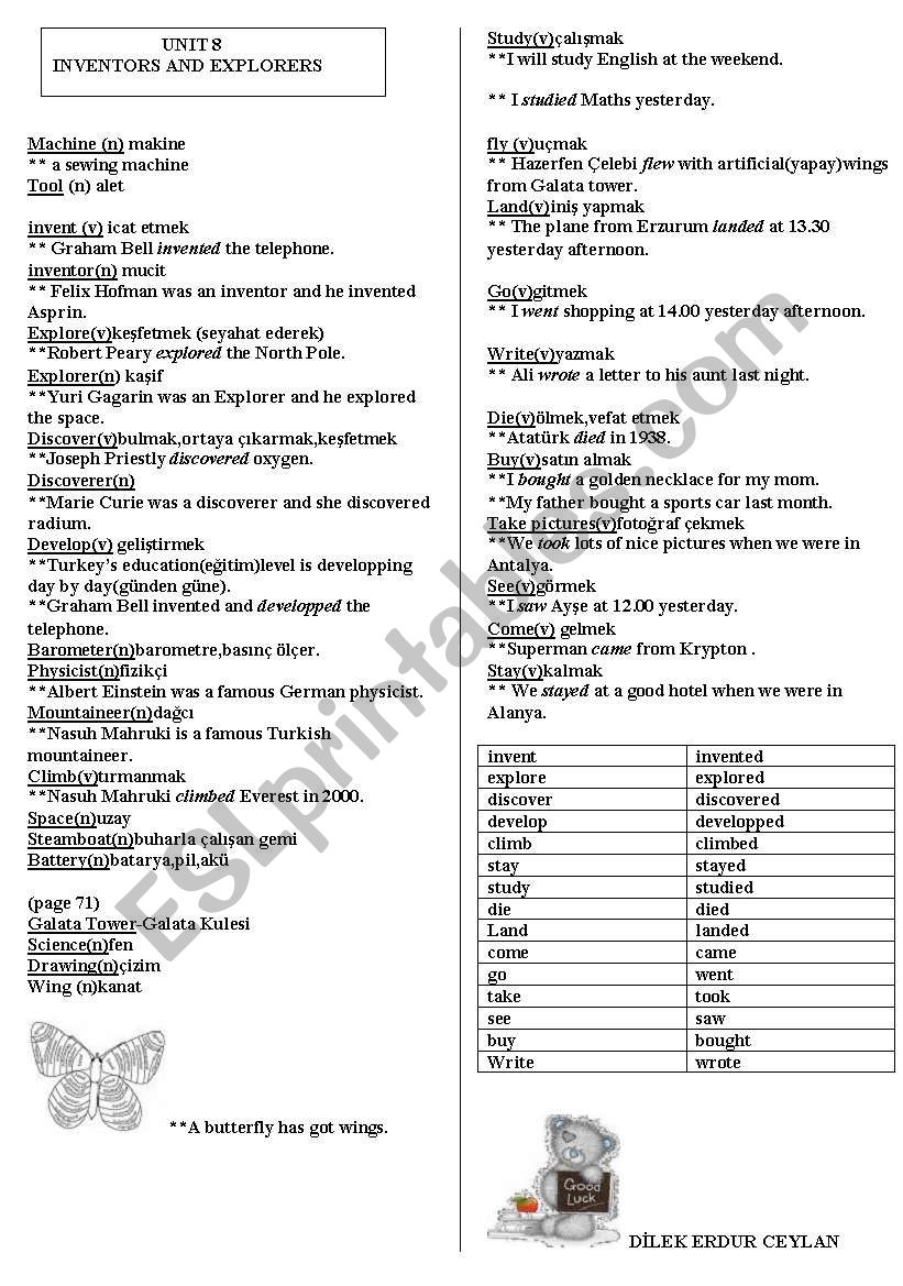 vocabulary worksheet