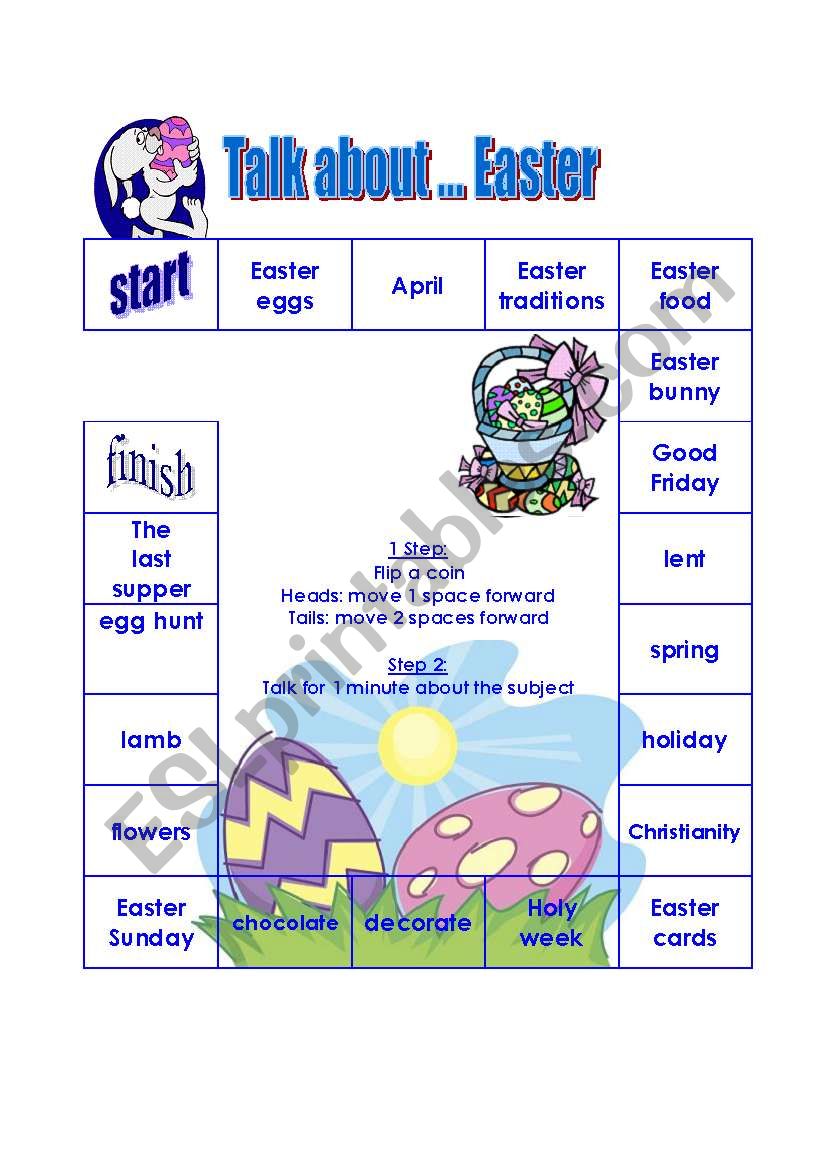 Talk about ... Easter worksheet