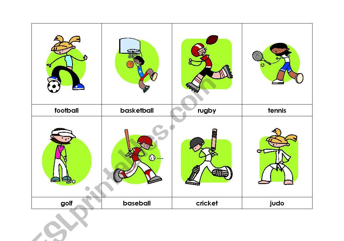 sport - picture dictionary worksheet