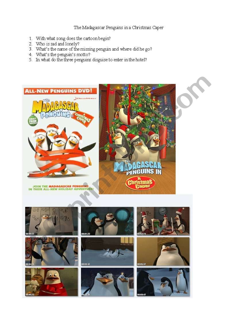 Christmas holidays madagascar penguins christmas caper