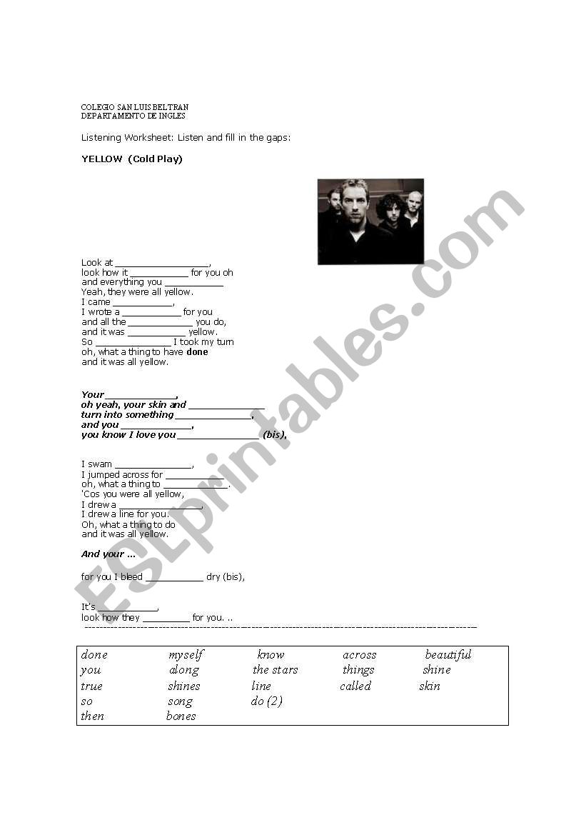 listening activity worksheet