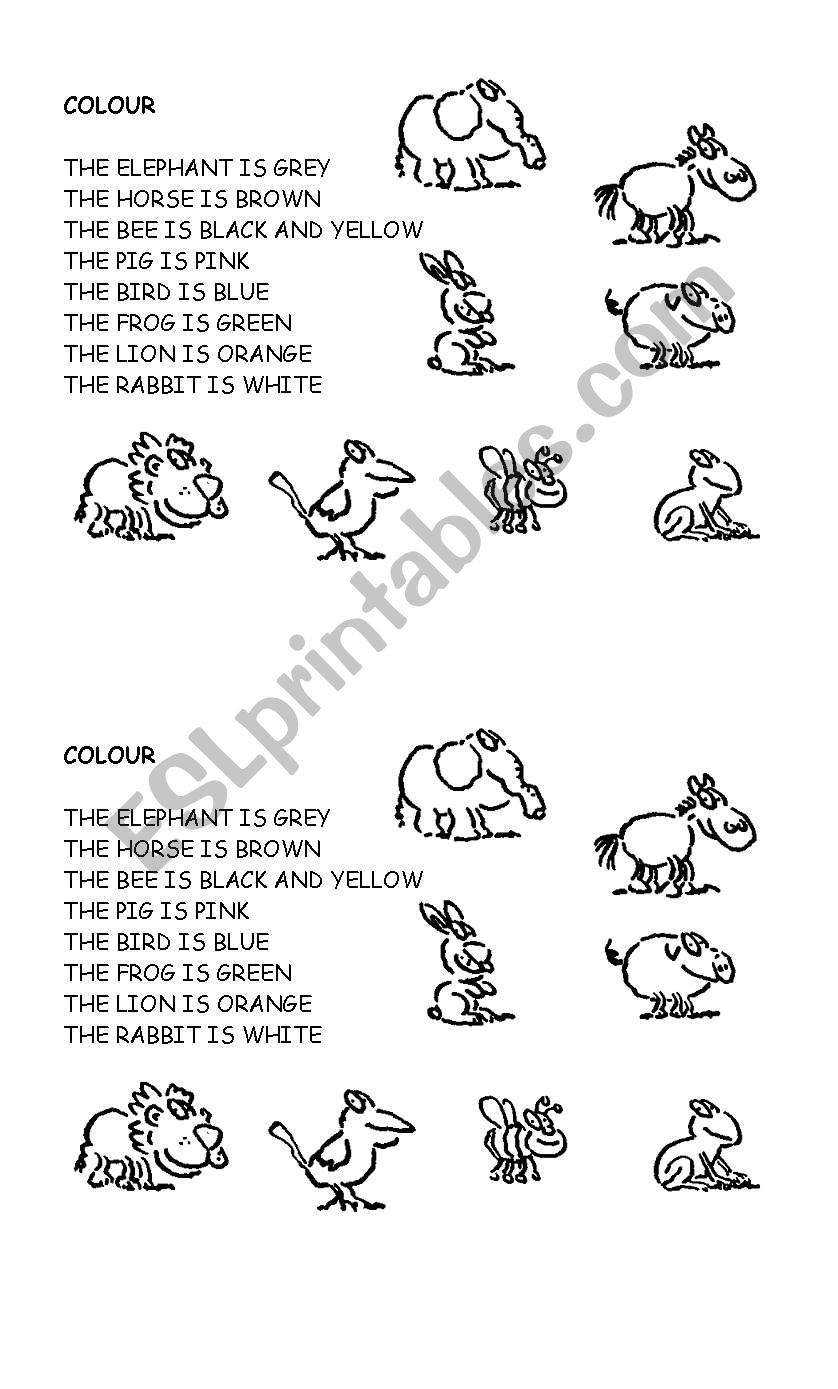 Read and colour worksheet