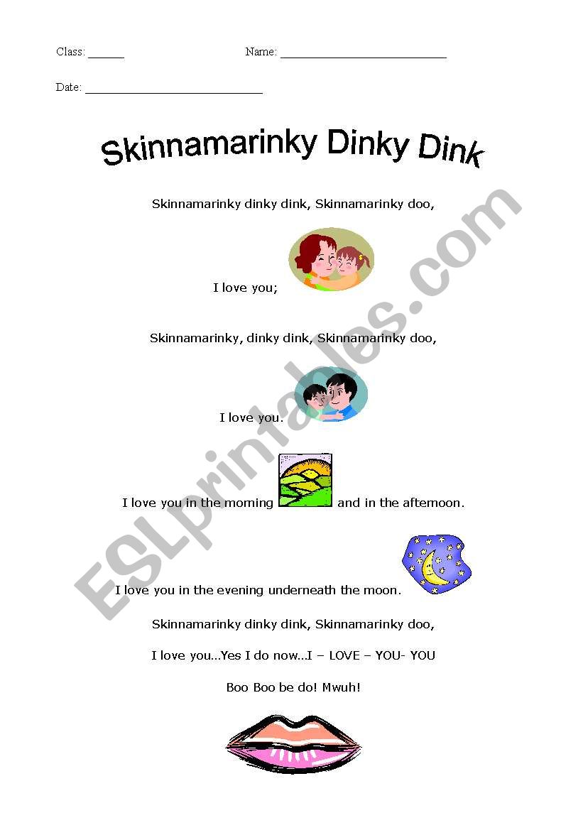 Song- Skinnamarinky Dinky Dink