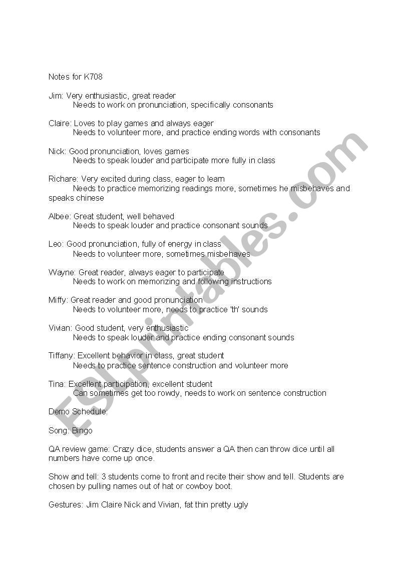 not for use worksheet