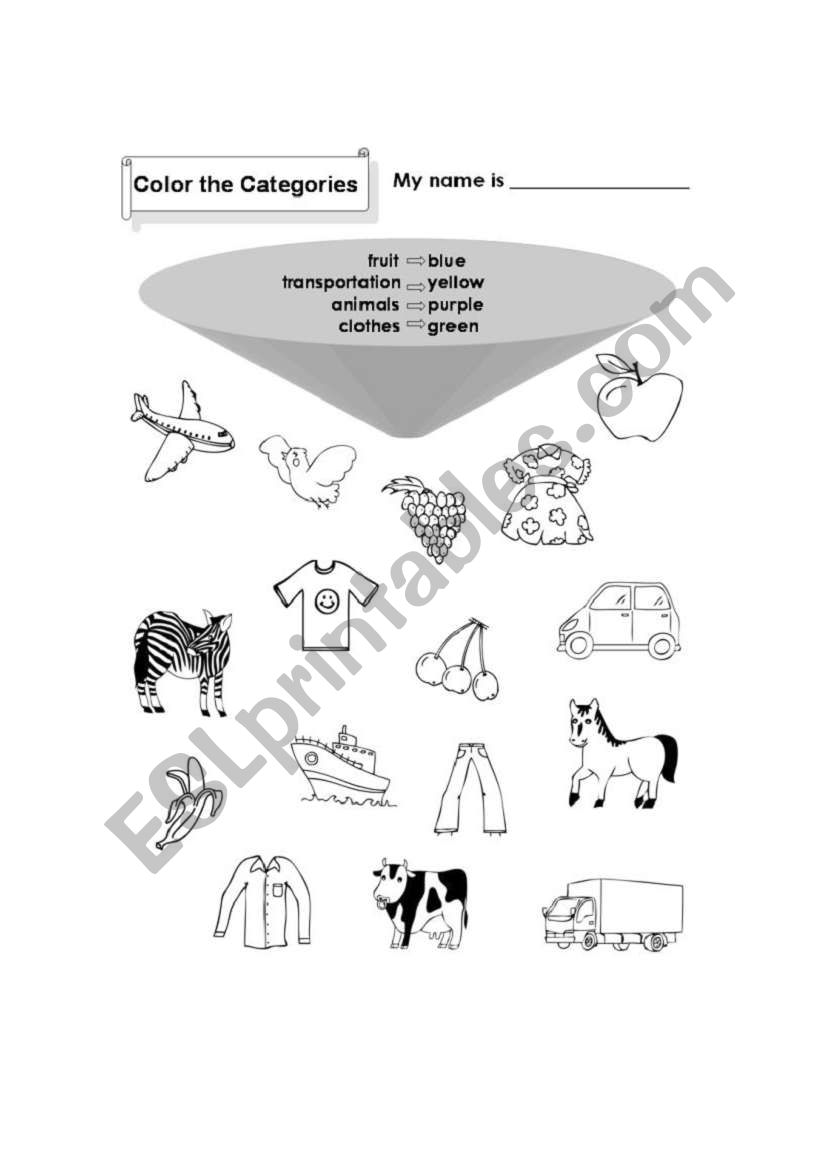 Colour worksheet