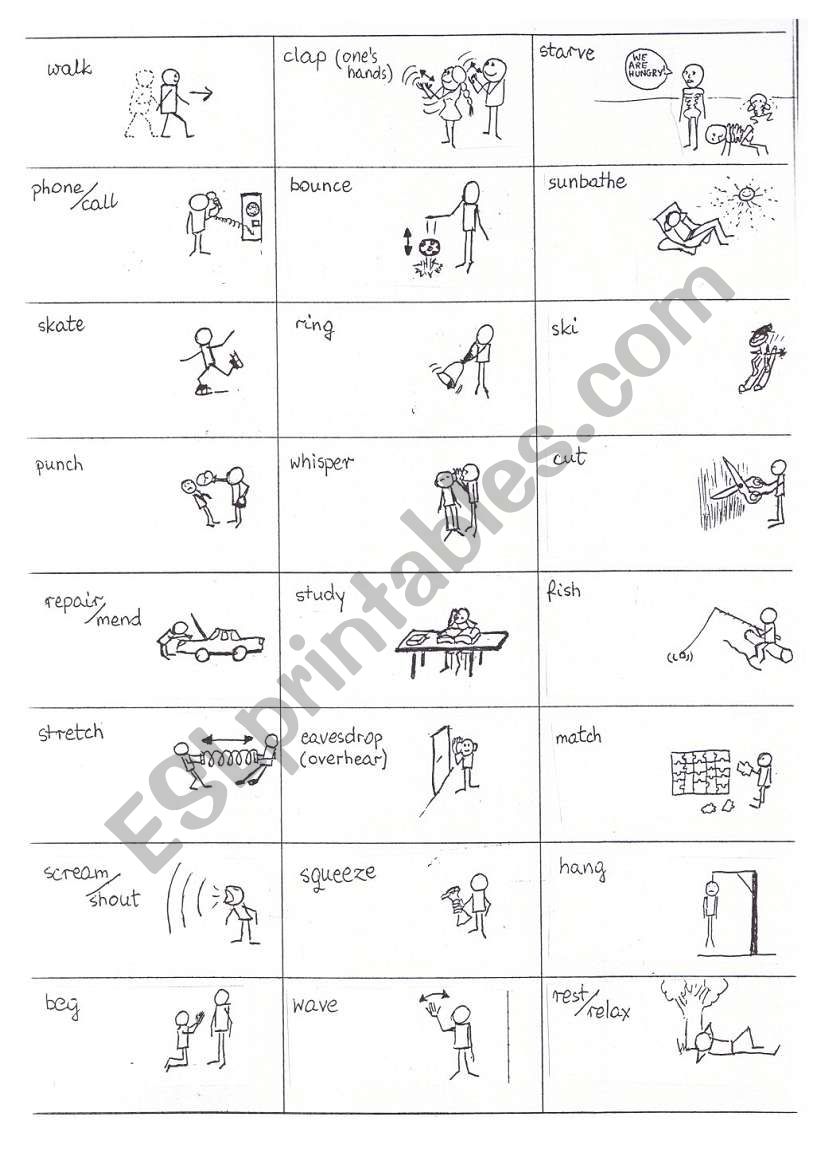 English Verbs in Pictures - part3 out of 25 - 