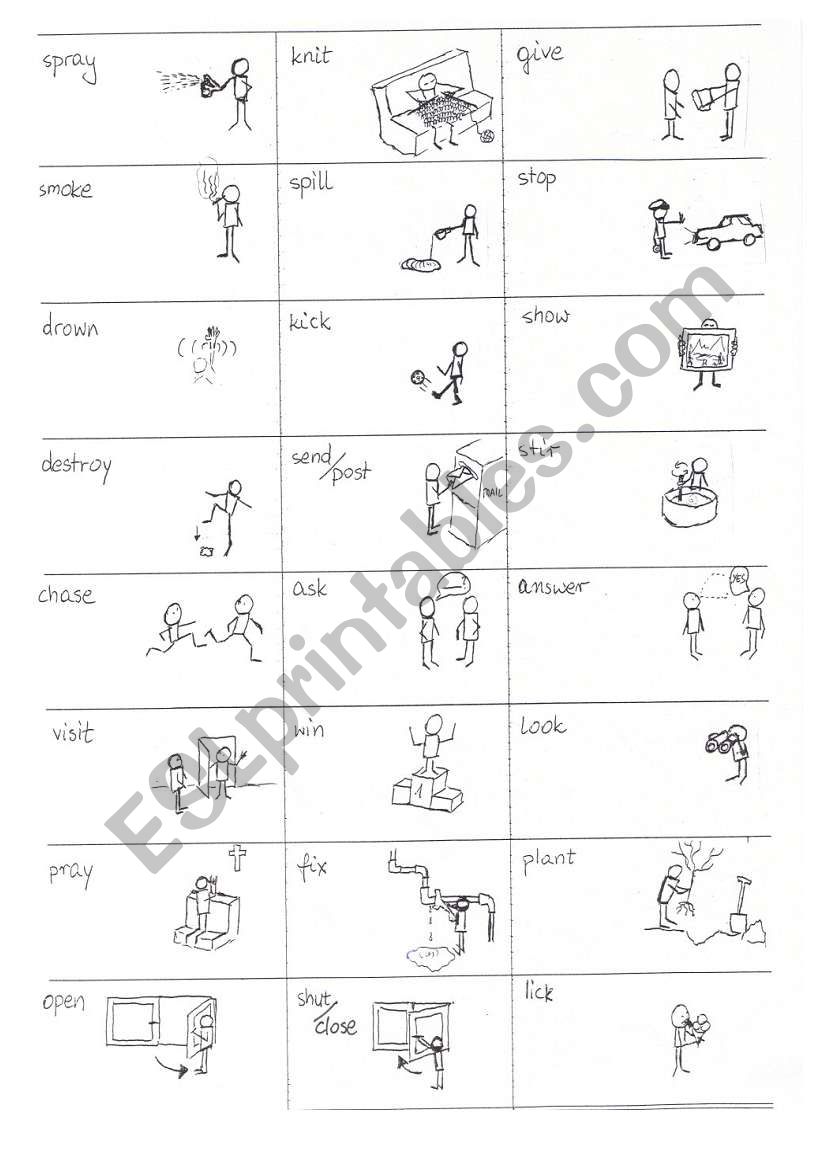 English Verbs in Pictures - part4 out of 25 - 
