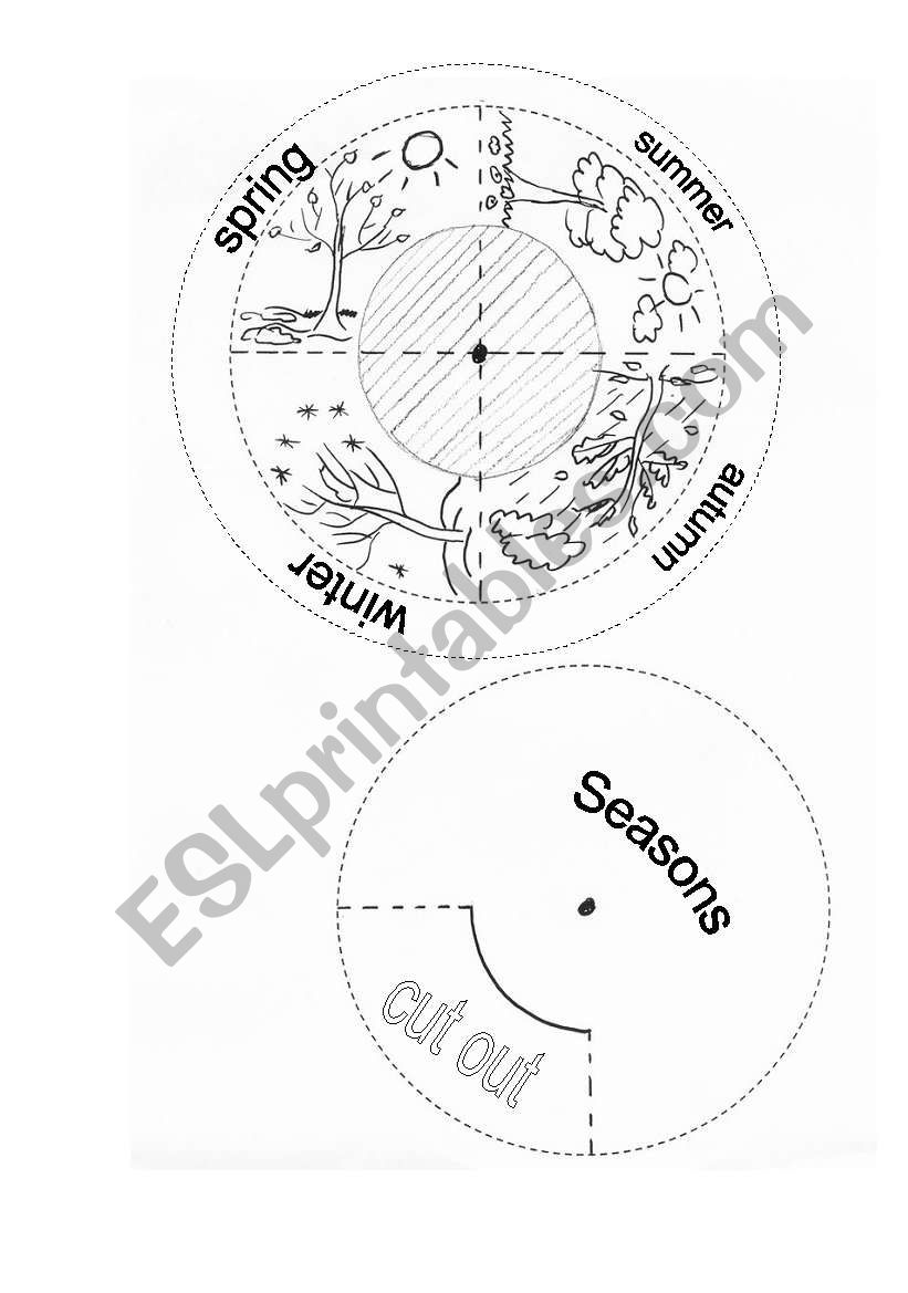 Seasons wheels worksheet