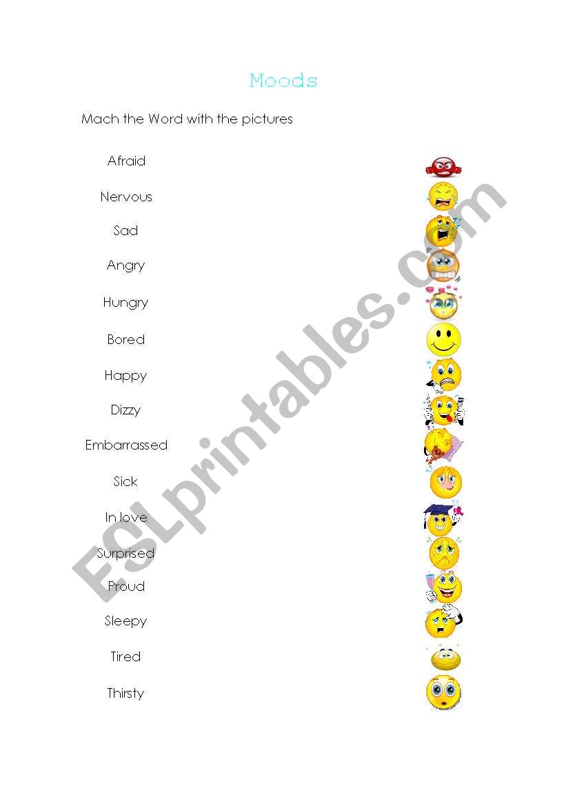 Moods worksheet