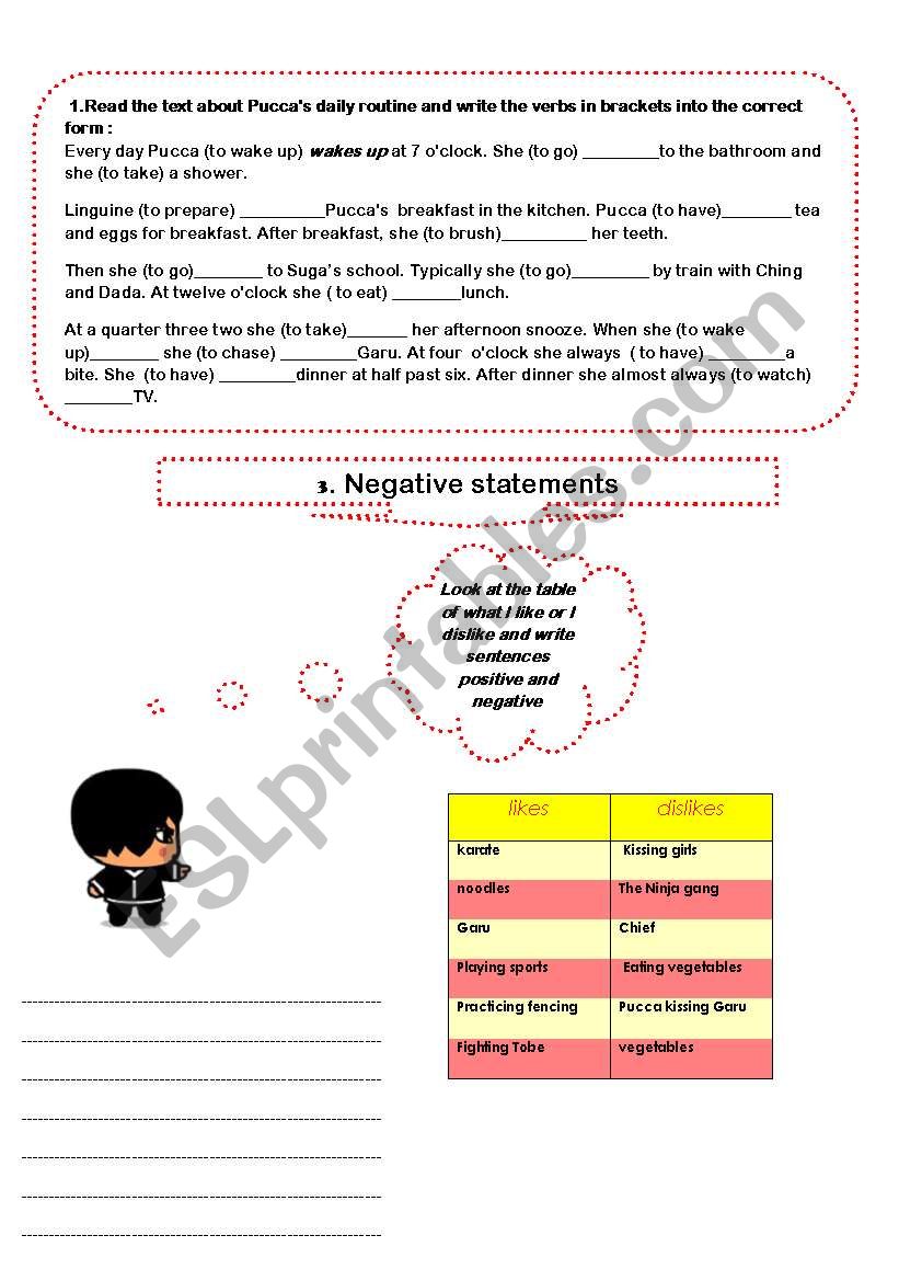 SIMPLE PRESENT COMPLETE LESSON WITH PUCCA 2/2