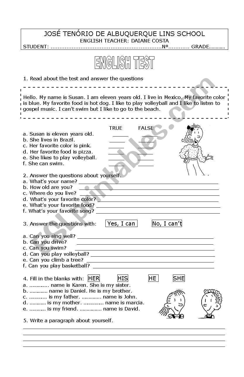 VERB TO BE AND PRESENTATION worksheet
