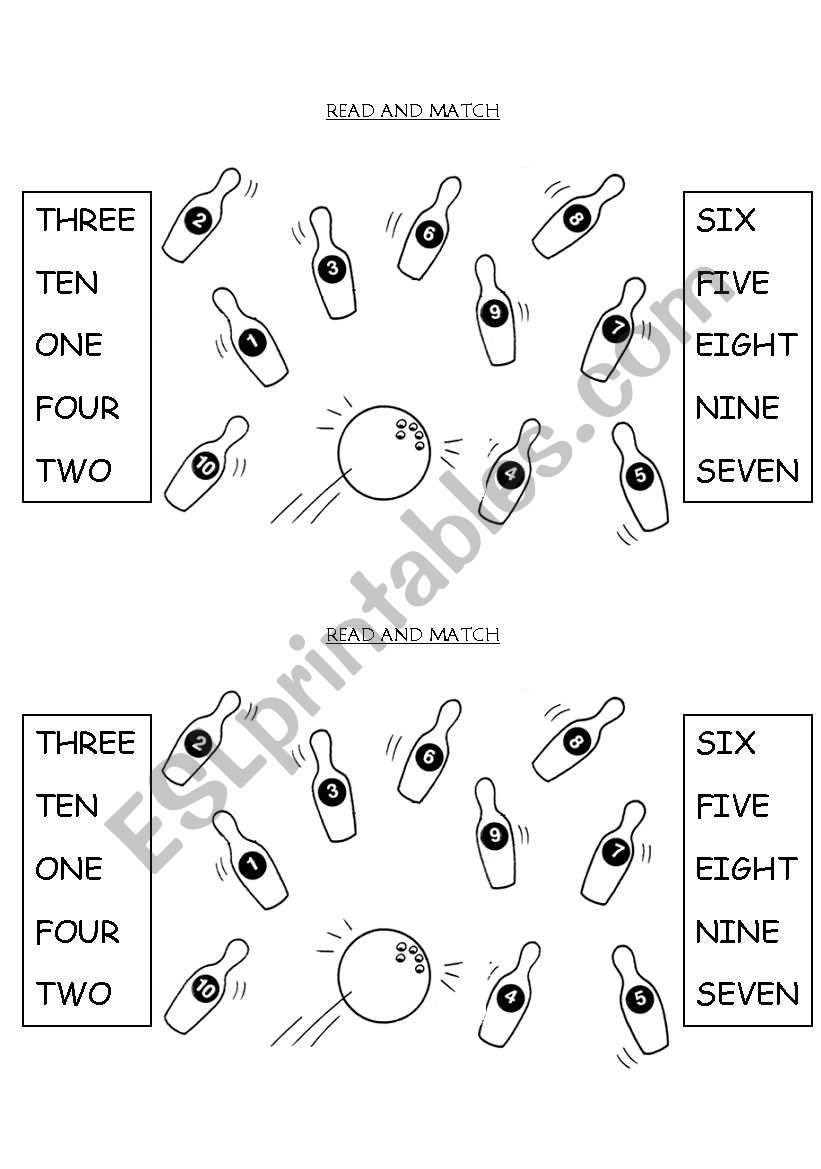 numbers worksheet