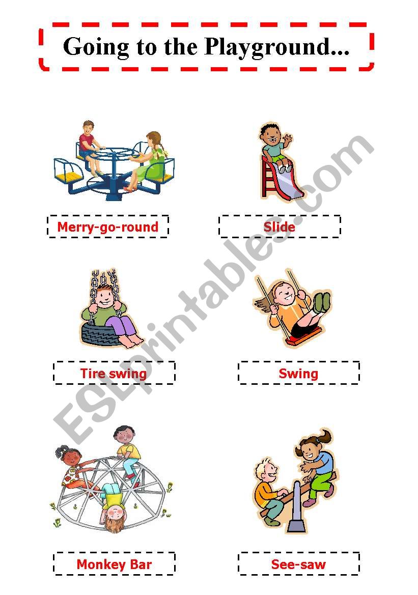 Going to the Playground... worksheet