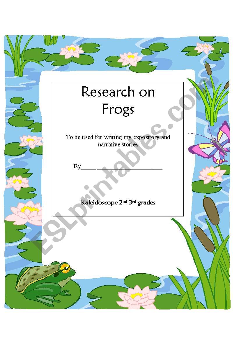 Frog Research worksheet