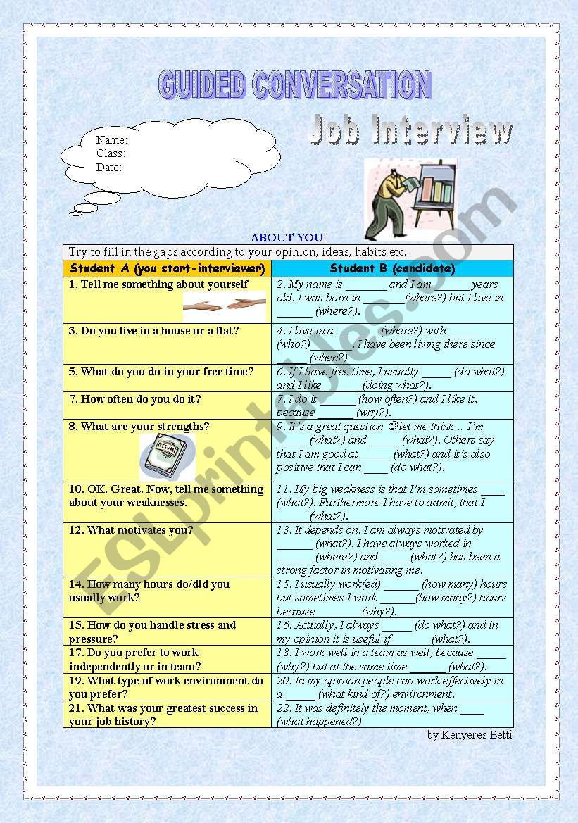 Guided conversation - Job Interview