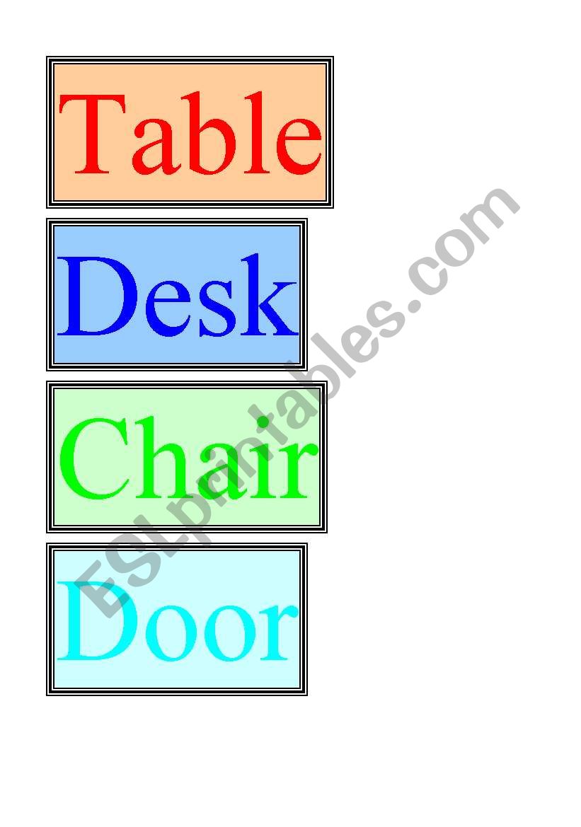 Classroom Lavels worksheet