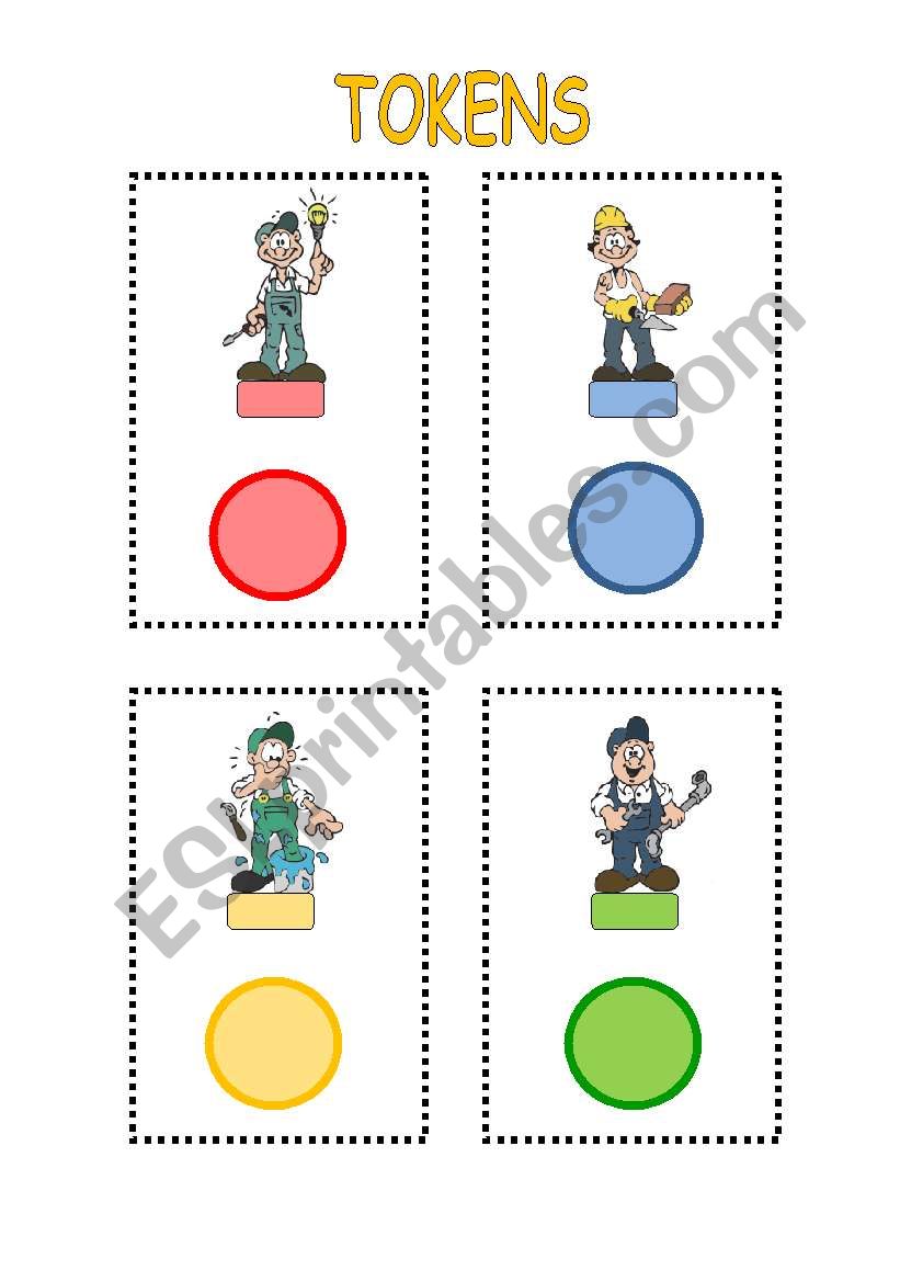 WHAT´S IN MY HOUSE? - BOARD GAME (TOKENS AND INSTRUCTIONS) - ESL worksheet  by xani