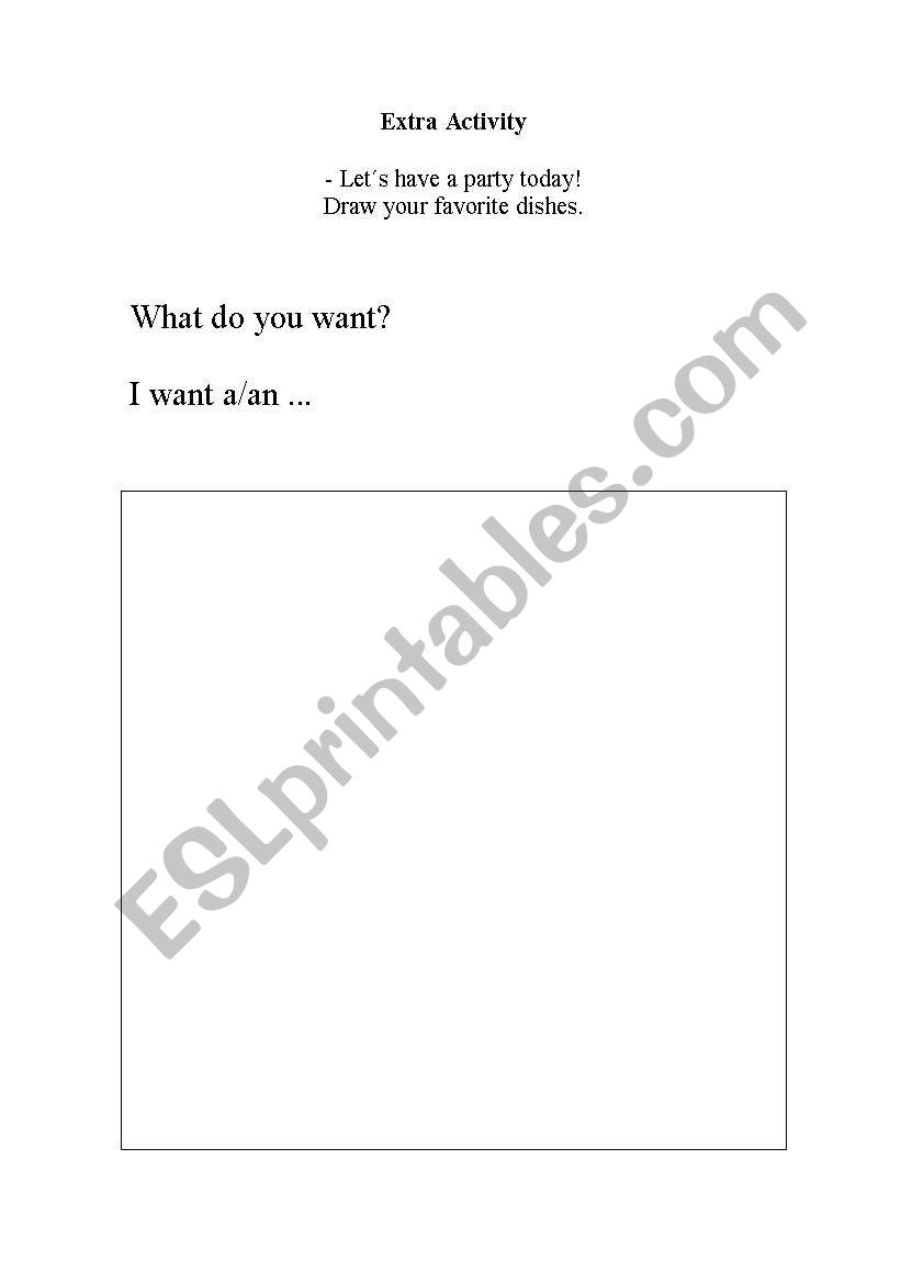 Lets have a party today worksheet