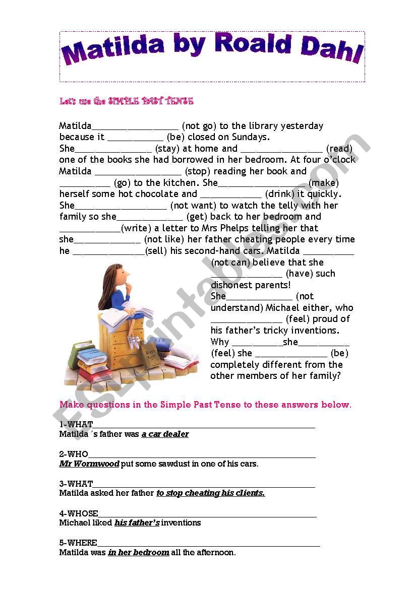 Matilda- Simple past worksheet