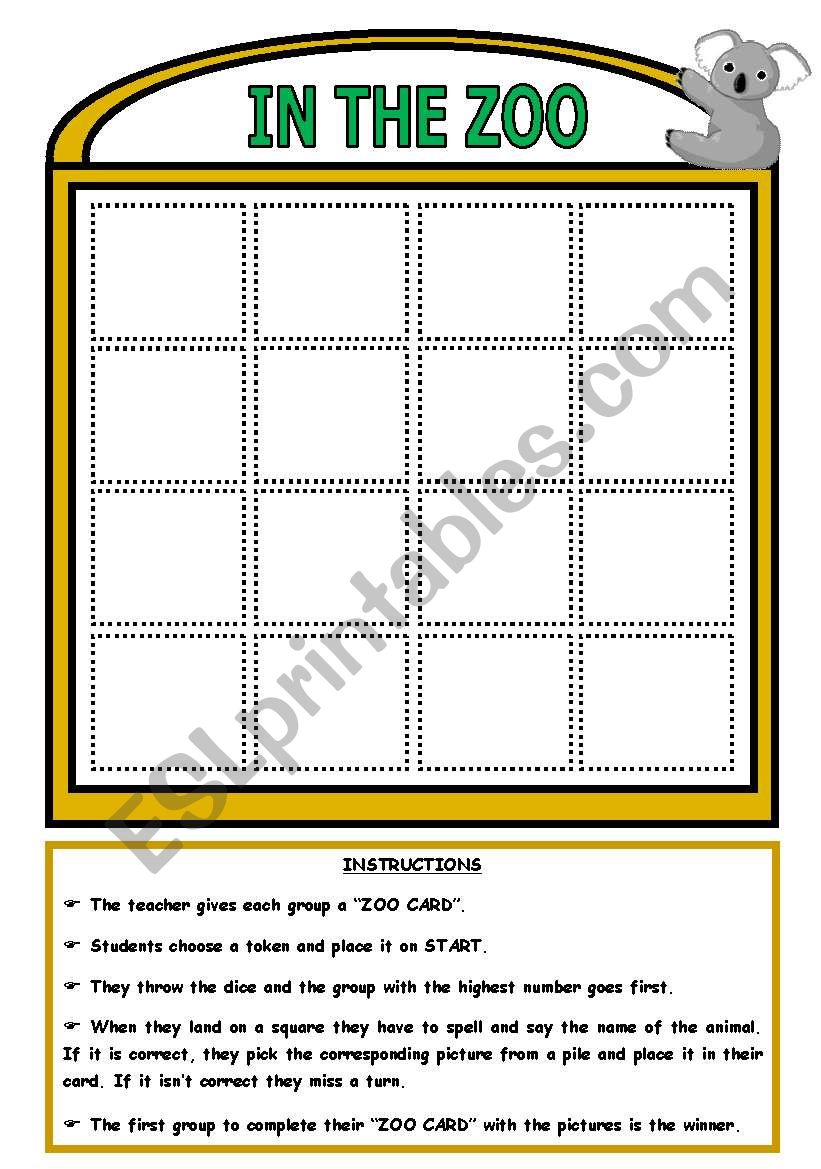 IN THE ZOO - BOARD GAME (PART 2)