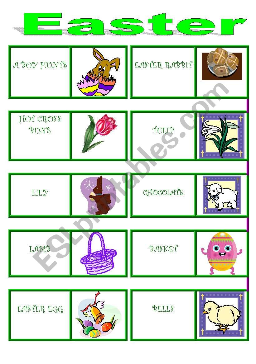 EASTER DOMINO !!!!!!! 2 pages worksheet