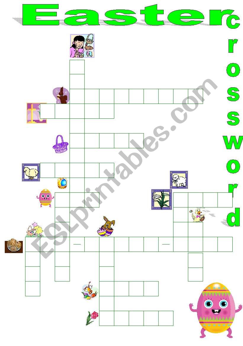 Easter crossword !! worksheet