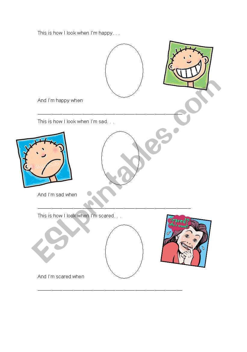 Emotions worksheet