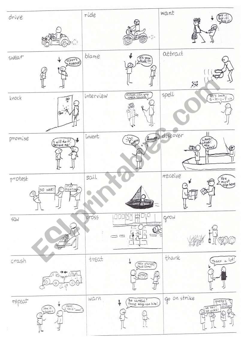 English Verbs in Pictures - part6 out of 25 - 