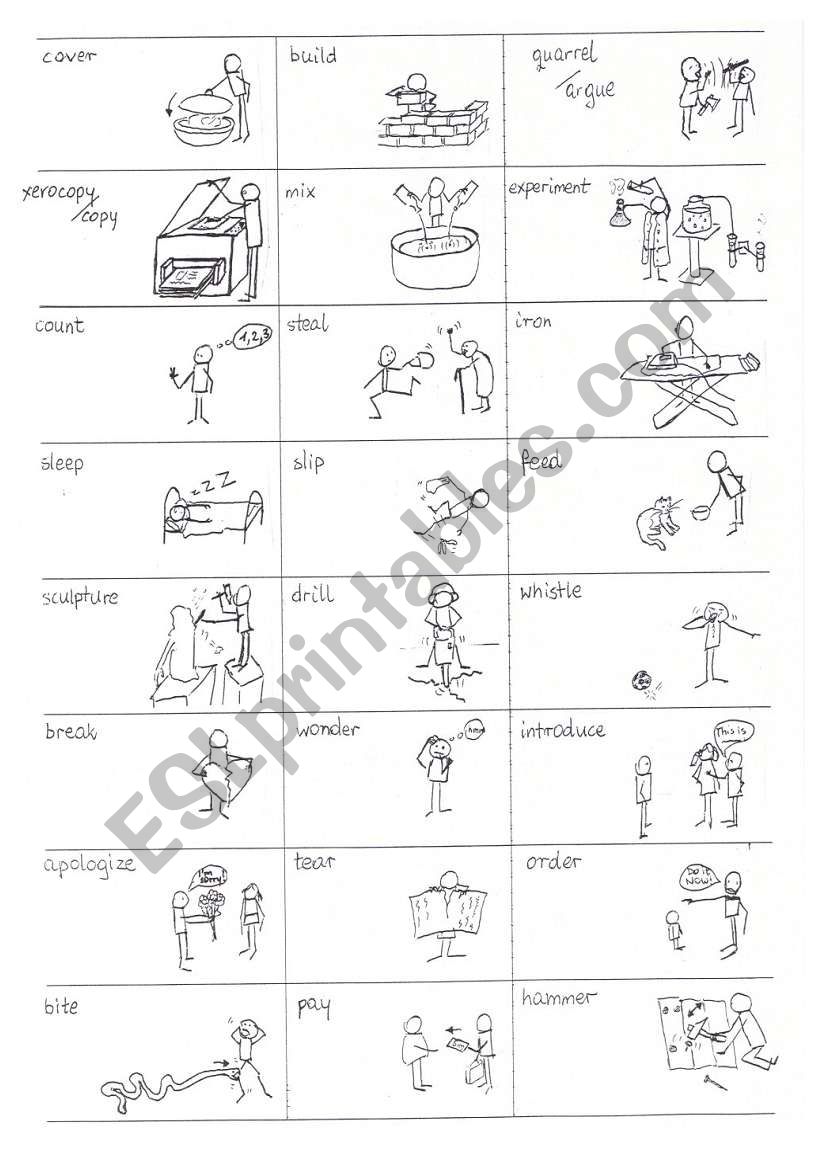 English Verbs in Pictures - part7 out of 25 - 