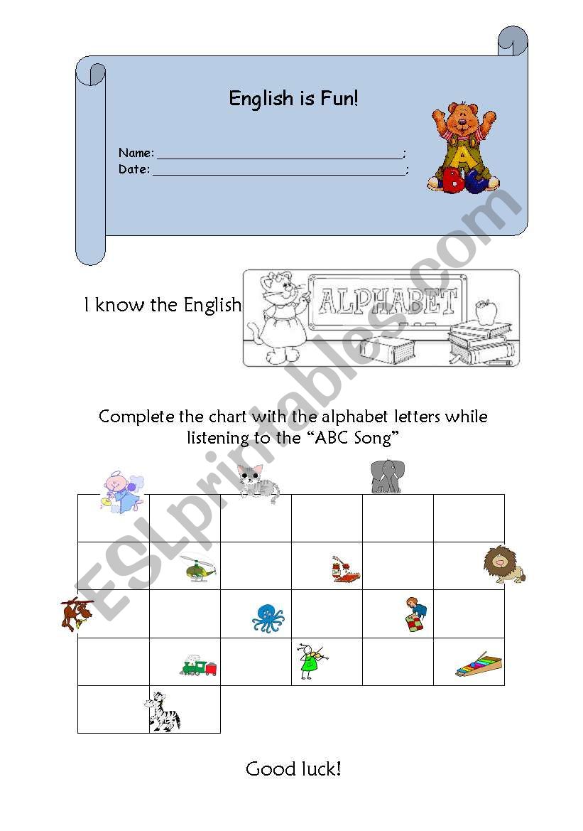 The Alphabet worksheet