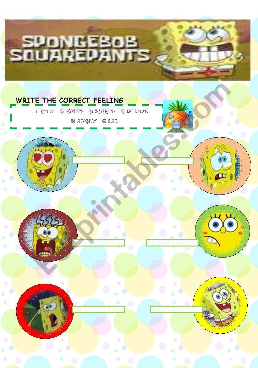 BOBSPONGE SQUAREPANTS worksheet