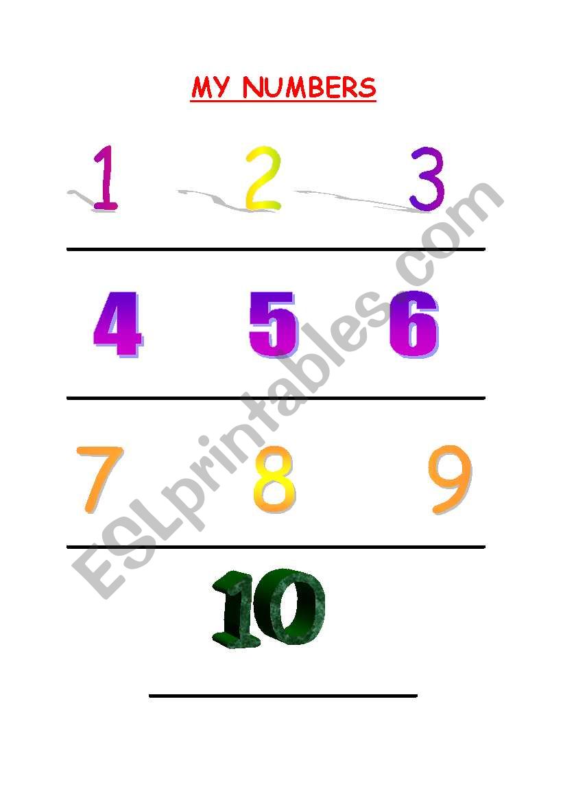 NUMBERS worksheet