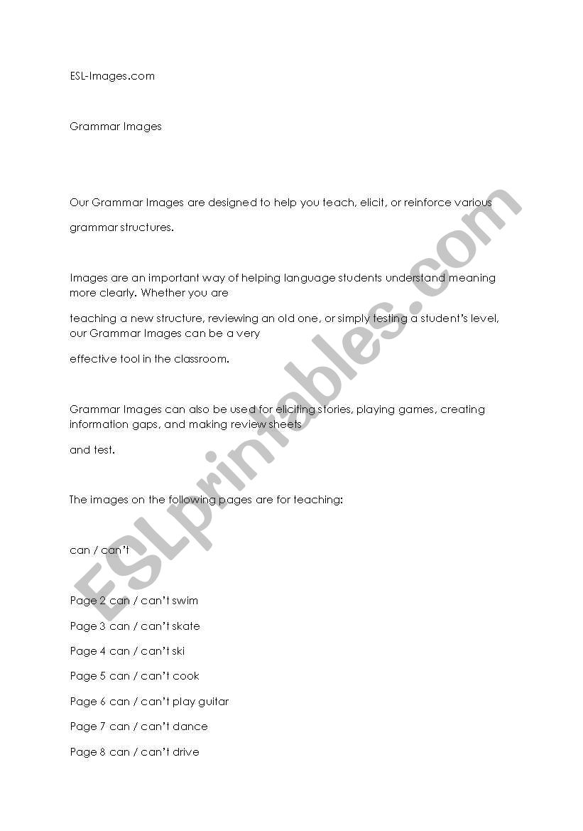 esl worksheet