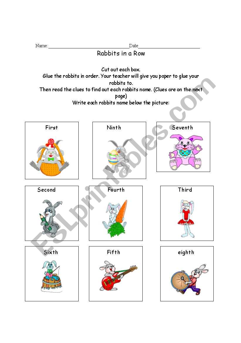 easter worksheet